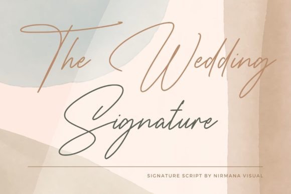 The Wedding Signature Font Poster 1