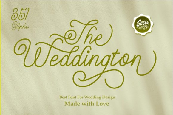 The Weddington Font Poster 1