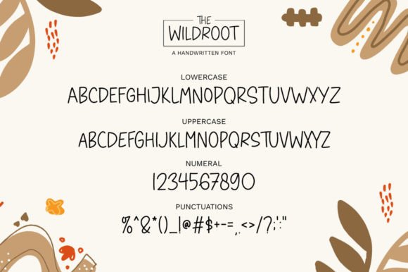 The Wildroot Font Poster 6