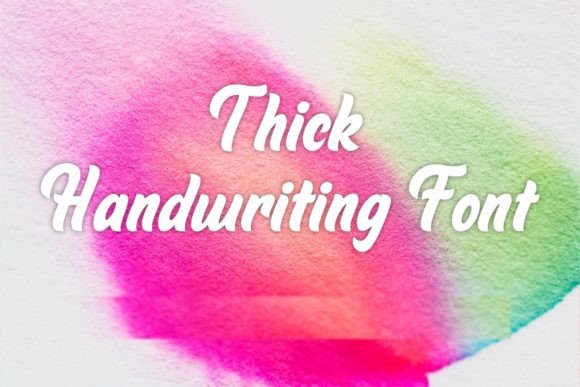 Thick Handwriting Font Poster 1