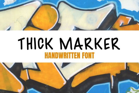 Thick Marker Font Poster 1