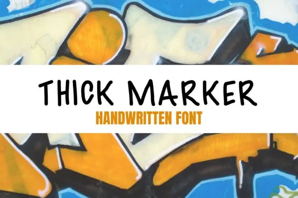 Thick Marker Font Thick Marker Font Poster 1