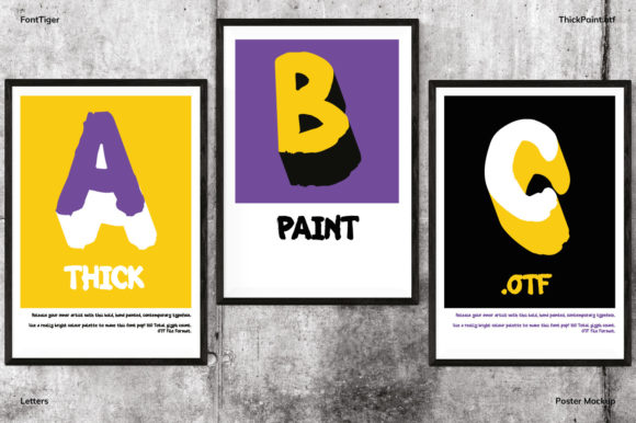 Thick Paint Font Poster 6
