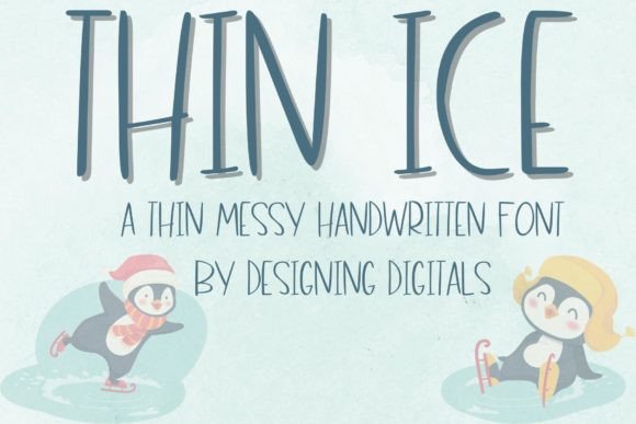 Thin Ice Font Poster 1