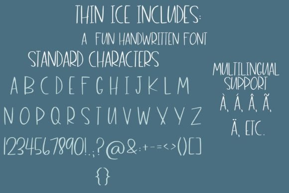 Thin Ice Font Poster 4