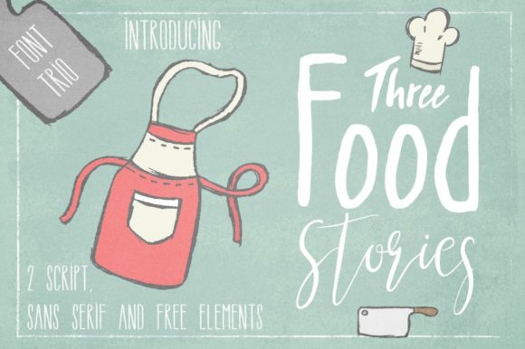 Three Food Stories Font Poster 1