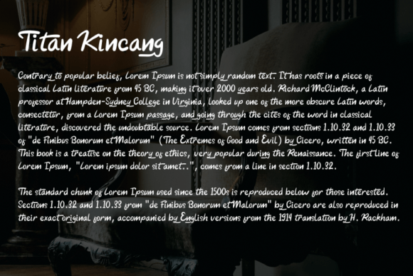 Titan Kincang Font Poster 3