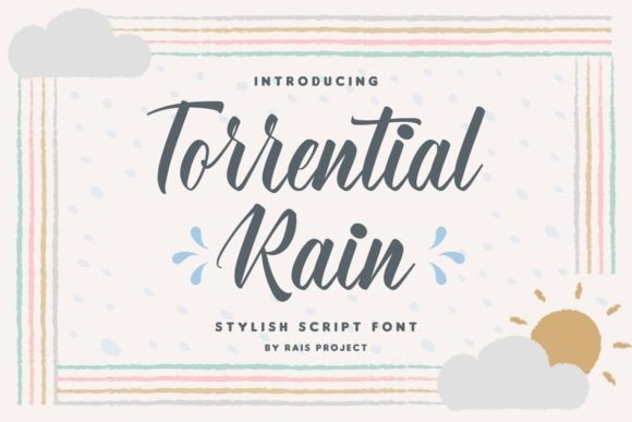 Torrential Rain Font