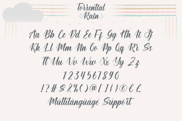 Torrential Rain Font Poster 4