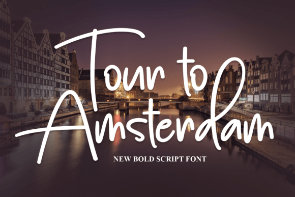 Tour to Amsterdam Font Poster 1