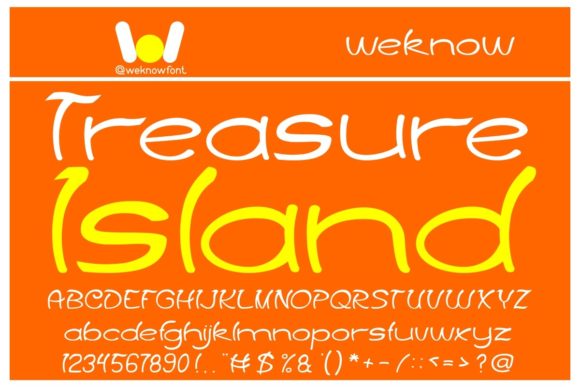 Treasure Island Font Poster 1