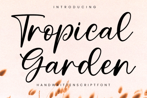 Tropical Garden Font Tropical Garden Font Poster 1