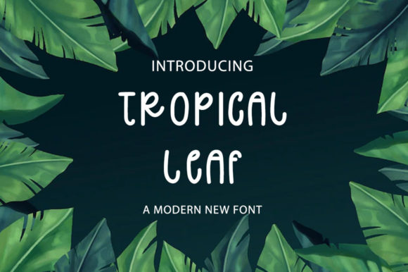 Tropical Leaf Font