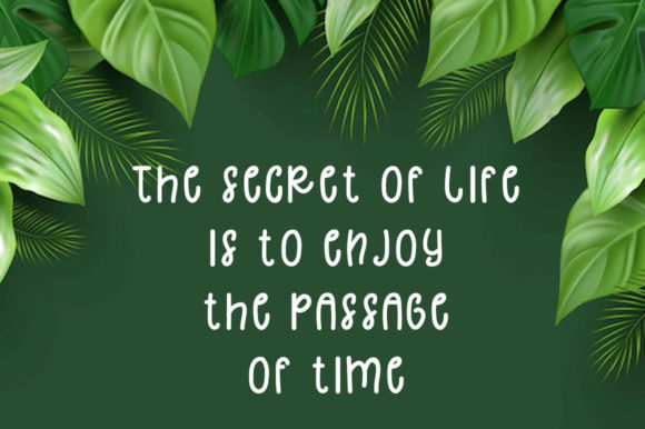 Tropical Leaf Font Poster 4