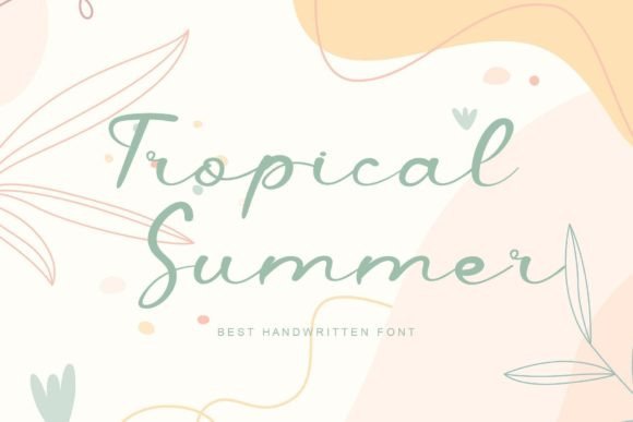 Tropical  Summer Font Poster 1