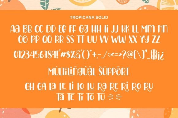 Tropicana Font Poster 6