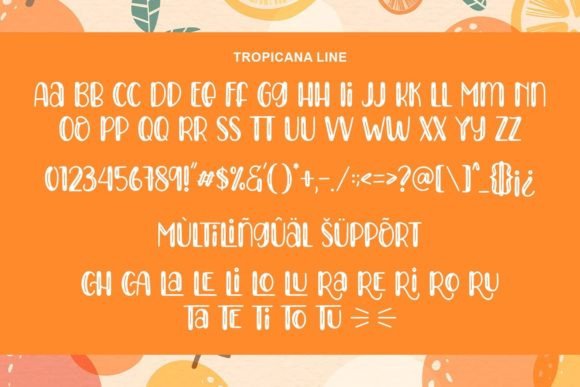 Tropicana Font Poster 7