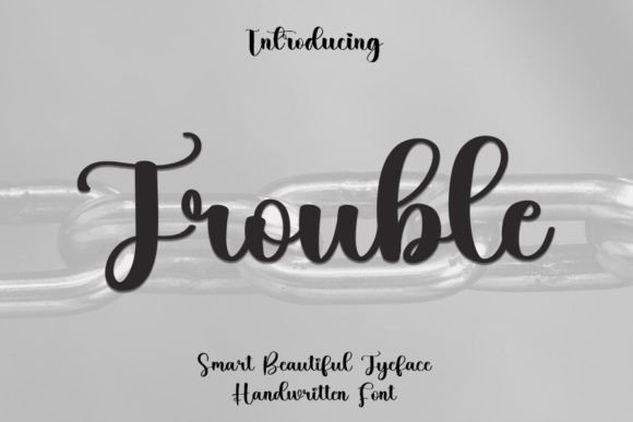 Trouble Font Poster 1