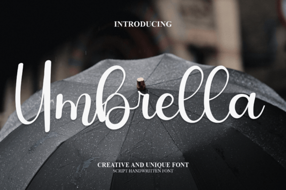 Umbrella Font Umbrella Font Poster 1
