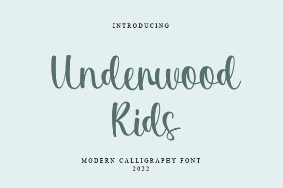 Underwood Kids Font Poster 1