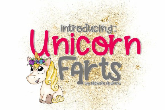 Unicorn Farts Font Poster 1