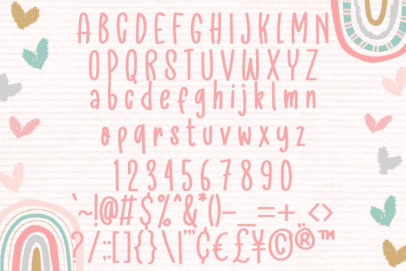 Unicorn Rainbow Font Poster 3