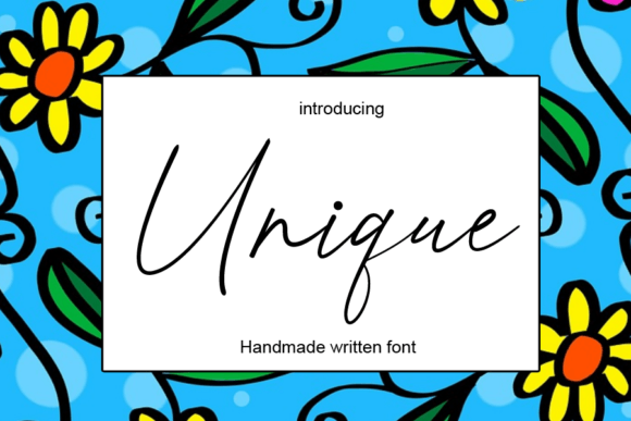 Unique Font Poster 1