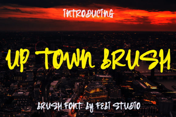 Up Town Brush Font