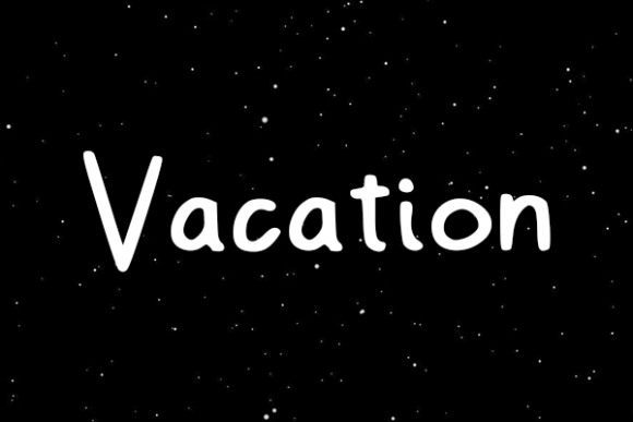 Vacation Font Poster 2