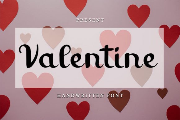 Valentine Font Poster 1