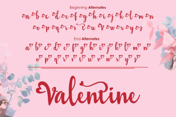 Valentine Font Poster 4