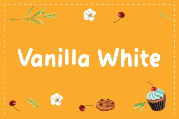 Vanilla White Font Poster 1