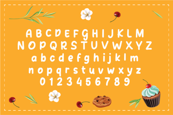 Vanilla White Font Poster 2