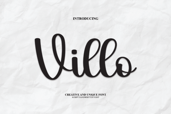 Villo Font Poster 1