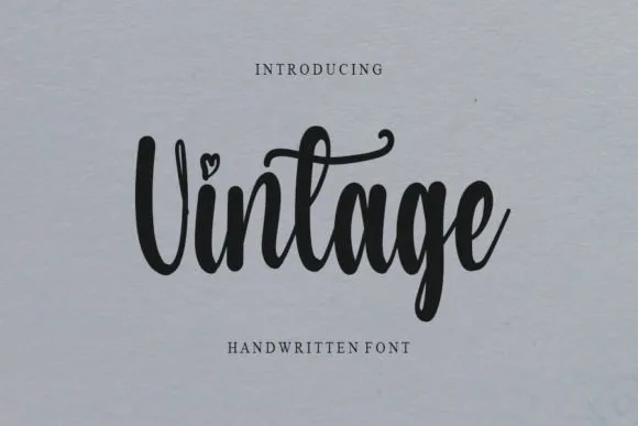 Vintage Font Vintage Font Poster 1