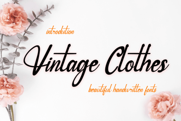 Vintage Clothes Font Poster 1