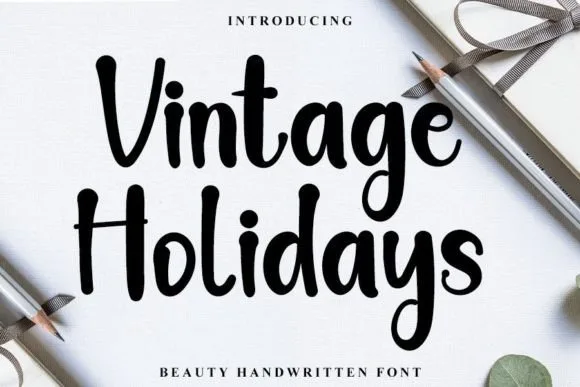 Vintage Holidays Font Vintage Holidays Font Poster 1