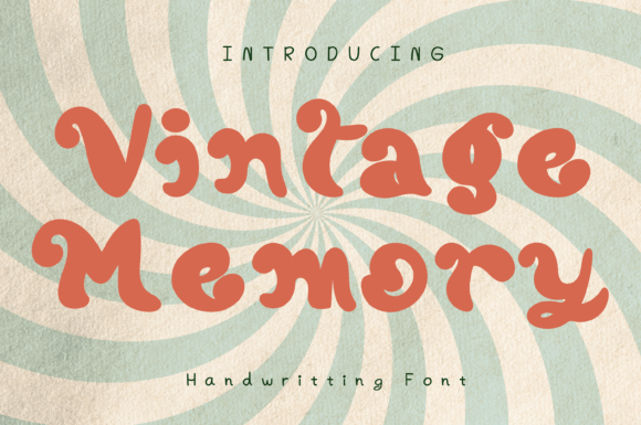 Vintage Memory Font Poster 1