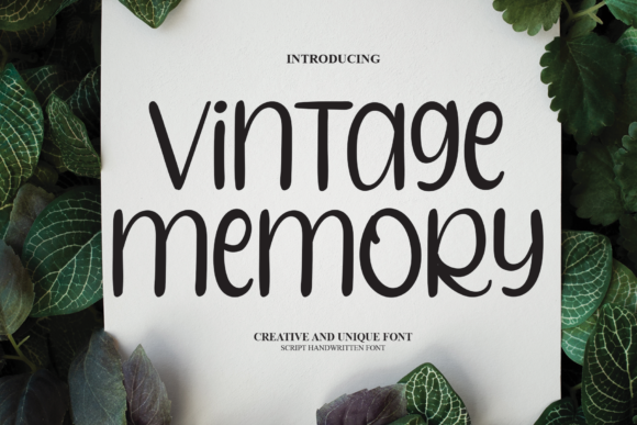 Vintage Memory Font Poster 1