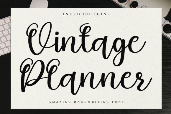 Vintage Planner Font Poster 1