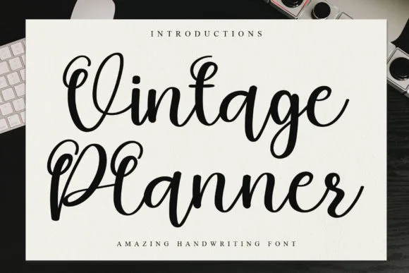 Vintage Planner Font Vintage Planner Font Poster 1