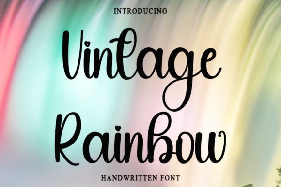 Vintage Rainbow Font Poster 1