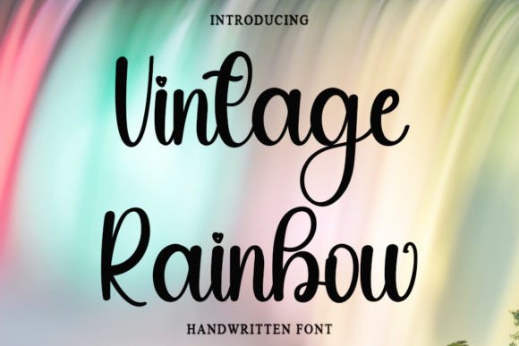 Vintage Rainbow Font