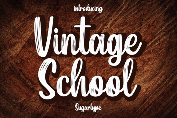 Vintage School Font Poster 1