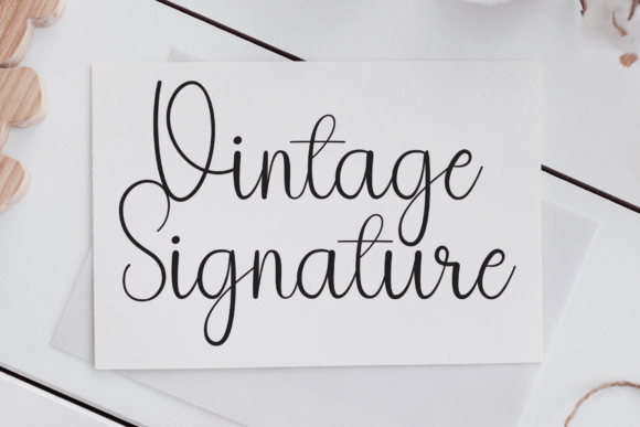 Vintage Signature Font Poster 1