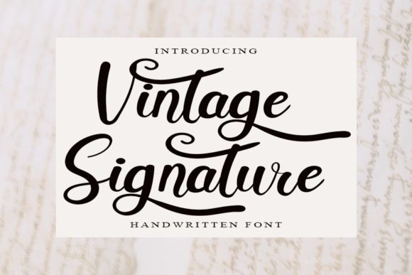 Vintage Signature Font