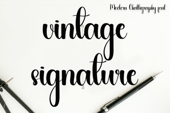 Vintage Signature Font Poster 1