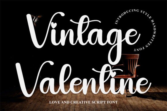 Vintage Valentine Font Poster 1