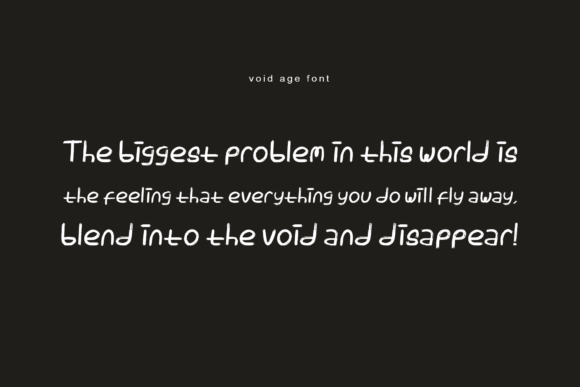 Void Age Font Poster 3