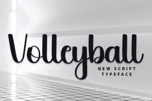 Volleyball Font Volleyball Font Poster 1